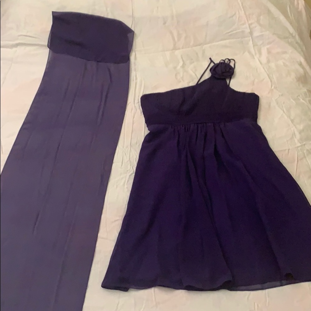 Large Dark Purple Dress with Sash